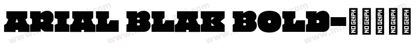 arial blak bold字体转换